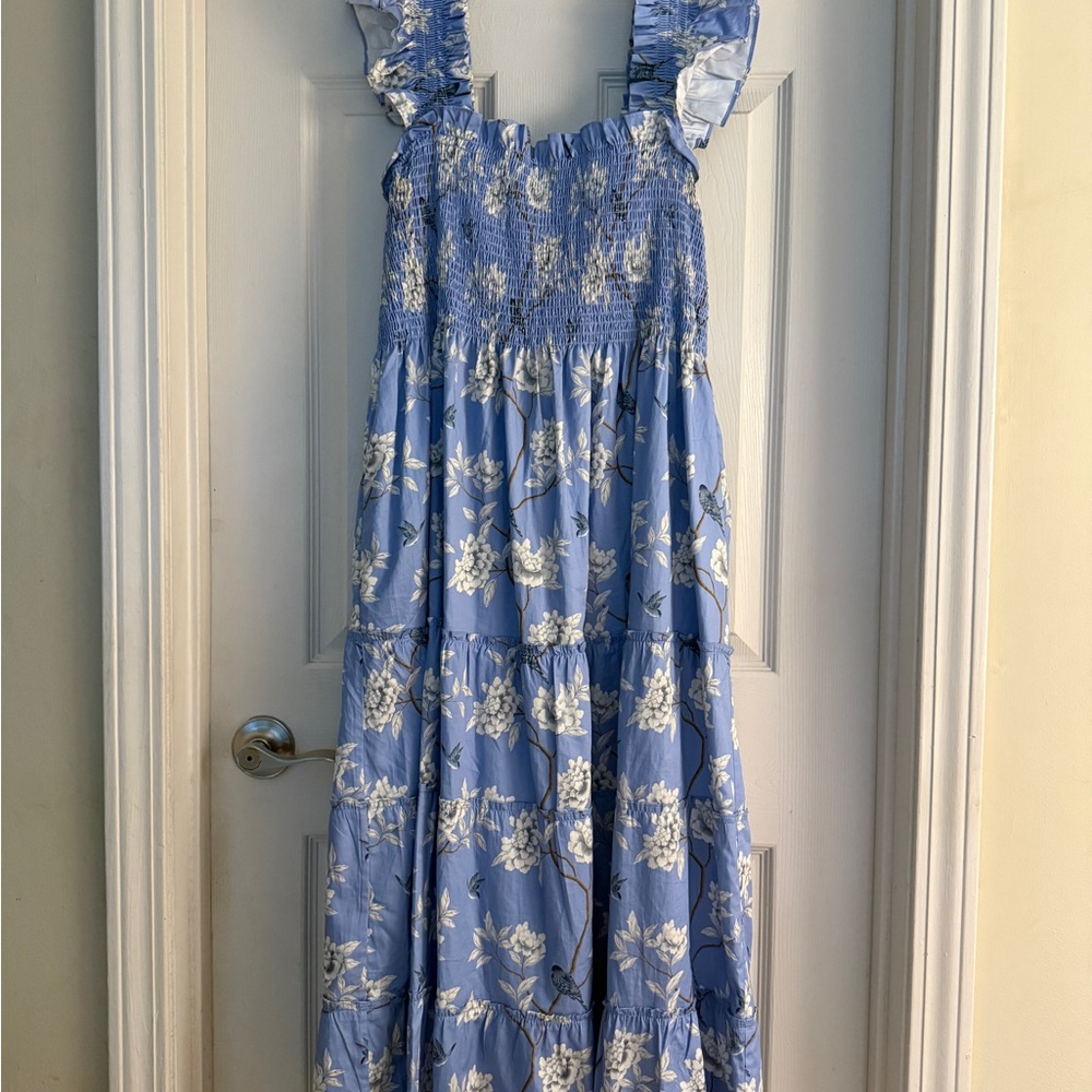 Hill House Ellie Nap Dress in Blue Diane Hill Chinoiserie